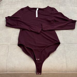 Burgundy Long Sleeve Bodysuit